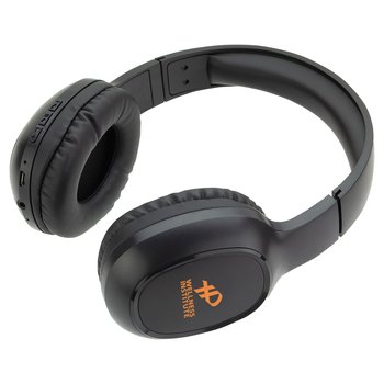 Wireless Cushioned Over-Ear Headphones - One-Color Personalization Available from Positive Promotions