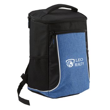 Snow Canvas Cooler Backpack 20 Can - One-Color Personalization Available from Positive Promotions