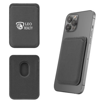 Slate Magnetic Phone Wallet - One-Color Personalization Available from Positive Promotions