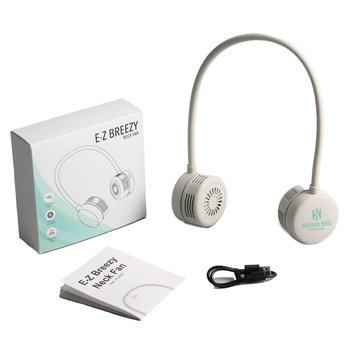 360 Rotating Breezy Neck Fan - One-Color Personalization Available from Positive Promotions