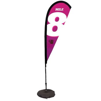 Sail Sign Flag Kit - 6' Teardrop-Shaped Flag With Base (Single Sided) - Full-Color Personalization Available from Positive Promotions