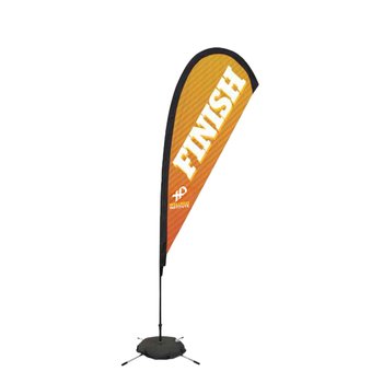 Sail Sign Flag Kit - 8' Teardrop-Shaped Flag With Base (Single Sided) - Full-Color Personalization Available from Positive Promotions