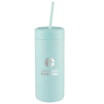 Tonal Skinny Recycled Stainless-Steel Tumbler 20 oz. - Laser-Engraved Personalization Available from Positive Promotions