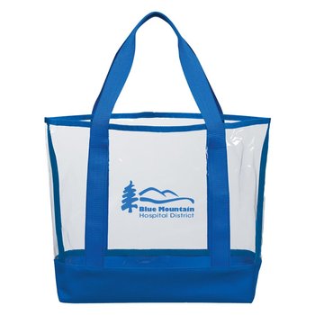 Clear Boater Tote Bag - One-Color Personalization Available from Positive Promotions