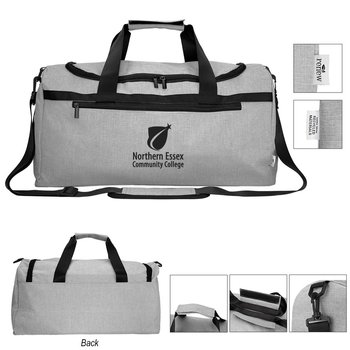 Recycled Bottles rPET Heathered Duffel Bag - One-Color Personalization Available from Positive Promotions