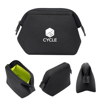 Soft Feel Color Pop Zippered Pouch - One-Color Personalization Available from Positive Promotions