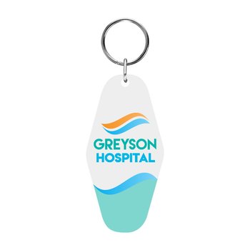 Full-Color Acrylic Motel Key Tag - Full-Color Personalization Available from Positive Promotions
