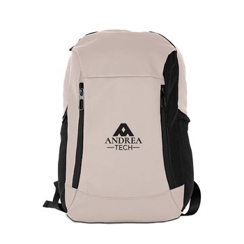 Everett Water-Resistant Leatherette Backpack - One-Color Personalization Available from Positive Promotions