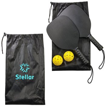 Lightweight PickleBall Set in Pouch - One-Color Personalization Available from Positive Promotions