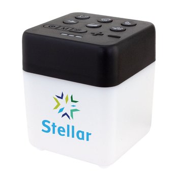 Cube Light-Up Sound Machine - Full-Color Personalization Available from Positive Promotions