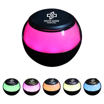 IllumiBeat IPX4 Water-Resistant Light-Up Stereo Speaker - One-Color Personalization Available from Positive Promotions