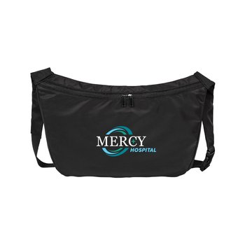 Shilo Recycled Messenger Tote Bag - Full-Color Personalization Available from Positive Promotions