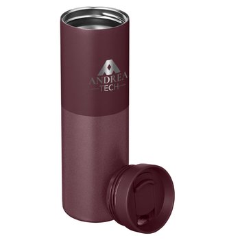 Tone-on-Tone Stainless-Steel Tumbler 20 oz. With Slide Lid - Laser-Engraved Personalization Available from Positive Promotions