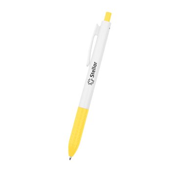 Colorful Recycled Plastic Plunge Pen - One-Color Personalization Available from Positive Promotions