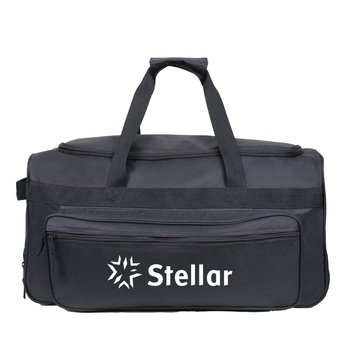 Rolling Travel Duffel Bag on Wheels - One-Color Personalization Available from Positive Promotions