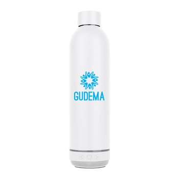Tunes Bluetooth® Speaker Stainless-Steel Water Bottle 18 oz. - One-Color Personalization Available from Positive Promotions