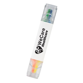 4-Color Dual-Ended Highlighter Marker - One-Color Personalization Available from Positive Promotions