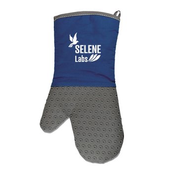 Silicone & Canvas Two-Tone Oven Mitt - One-Color Personalization Available from Positive Promotions