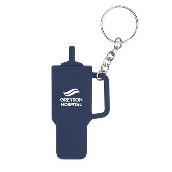Mini Silicone Tumbler Keychain - One-Color Personalization Available from Positive Promotions