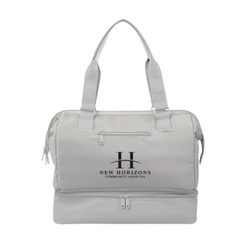 Junior Weekend Travel Duffel Bag With Bottom Compartment - One-Color Personalization Available from Positive Promotions
