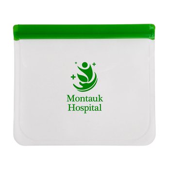 Eco PEVA Multi-Use Utility Bag With Top Zipper - One-Color Personalization Available from Positive Promotions