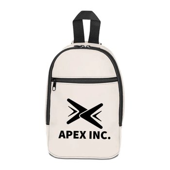 Recycled Soft-Touch Faux-Leather Sling Bag - One-Color Personalization Available from Positive Promotions