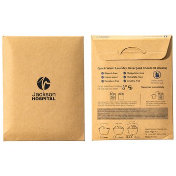 Eco-Friendly Laundry Detergent Sheets - Pack of 8 - One-Color Personalization Available from Positive Promotions