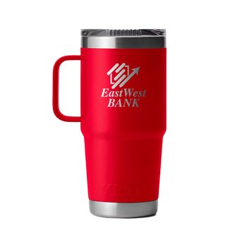 Yeti® Rambler Travel Mug With Stronghold Lid 20 oz. - Laser-Engraved Personalization Available from Positive Promotions