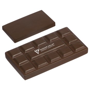 Chocolate Bar Stress Reliever - One-Color Personalization Available from Positive Promotions