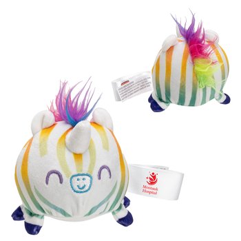 Unicorn Stress Busters Plush & Gel Squeeze Toy - One-Color Personalization Available from Positive Promotions