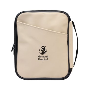 Sojourn Recycled Faux-Leather Tech Organizer Bag - One-Color Personalization Available from Positive Promotions