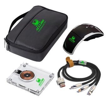 4-Piece Tech Set: Clear Wireless Charging Pad, Foldable Mouse, &  3-in-1 Cable 39