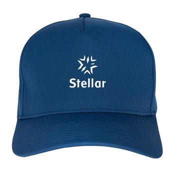 Structured Performance Mesh Adjustable 5-Panel Cap - One-Color Personalization Available from Positive Promotions