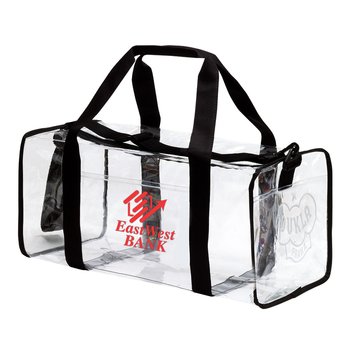 Clear Rectangle Duffel Bag - One-Color Personalization Available from Positive Promotions