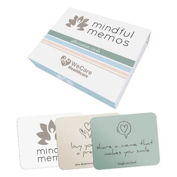 Mindful Memos Affirmations Card in Box - Set of 52 - One-Color Personalization Available from Positive Promotions