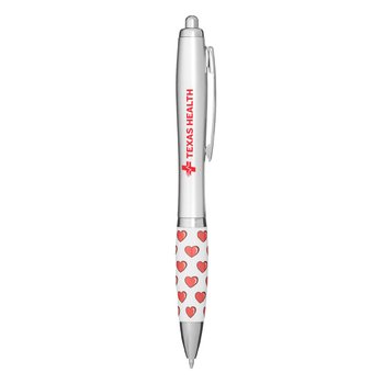 Valentine's Day & Heart Health Plastic Ballpoint Pen - One-Color Personalization Available from Positive Promotions
