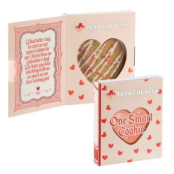 Cupid's Story Book Box With Valentine's Day Sugar Cookie - Full-Color Personalization Available from Positive Promotions