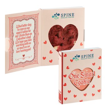 Cupid's Story Book Box With Valentine's Day Red Velvet Cookie - Full-Color Personalization Available from Positive Promotions