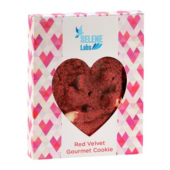 Cute Valentine's Day Red Velvet Cookie With Sprinkles in Window Box - Full-Color Personalization Available from Positive Promotions
