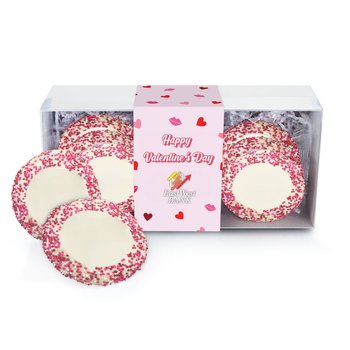 Valentine's Day Sugar Cookie Gift Box - Box of 12 - Full-Color Personalization Available from Positive Promotions