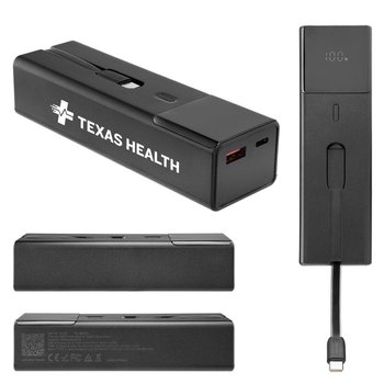 Super Fast Charge Block Power Bank 10,000 mAh 100W Type C  - One-Color Personalization Available from Positive Promotions