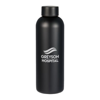 Happy Recycled Stainless-Steel Bottle 25 oz. - Laser-Engraved Personalization Available from Positive Promotions