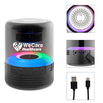 Hi-Def Color-Changing Light-Up Wireless Bluetooth® Speaker - One-Color Personalization Available from Positive Promotions