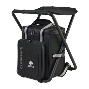 Cuisinart® Outdoors Folding Chair 15-Can Backpack Cooler - One-Color Personalization Available from Positive Promotions