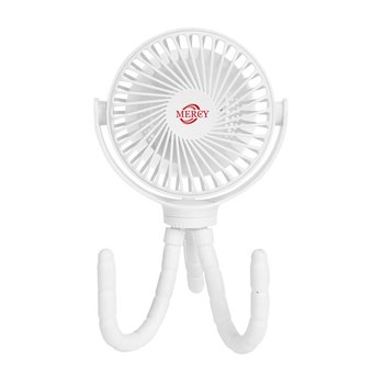 360° Rechargeable Fan With Flexible Tripod Legs - One-Color Personalization Available from Positive Promotions