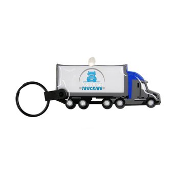 Shape Lights LED Light-Up Soft Padded Plastic Keychain - Semi-Truck - Full-Color Personalization Available from Positive Promotions