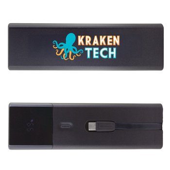 Micro Powerhouse Laptop Charging Power Bank Type C 100W 10,000-mAh - Full-Color Personalization Available from Positive Promotions