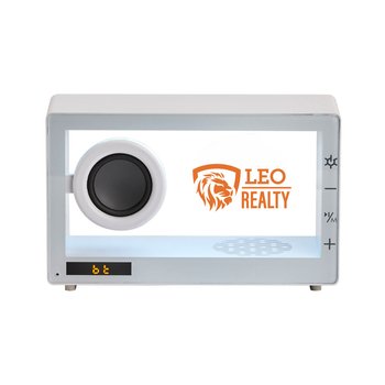 Iridescent Clear Wireless Bluetooth® Speaker With Ambient Lights 5W - One-Color Personalization Available from Positive Promotions