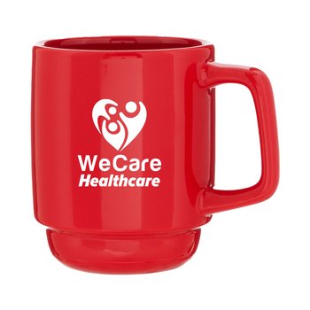 Stackable Glossy Ceramic Mug 16 oz. - One-Color Personalization Available from Positive Promotions