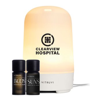 Vitruvi Glow Diffuser & Essential Oils Bundle Gift Set - One-Color Personalization Available from Positive Promotions